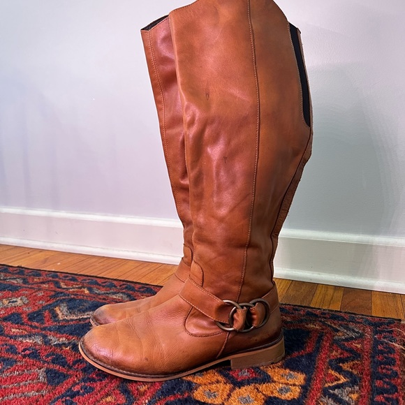 Remonte Dorndorf- Ladies- tan leather long legged riding boots - Picture 3 of 7